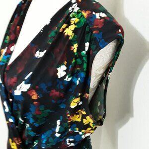 Chaus beautiful v neck faux wrap top size XL